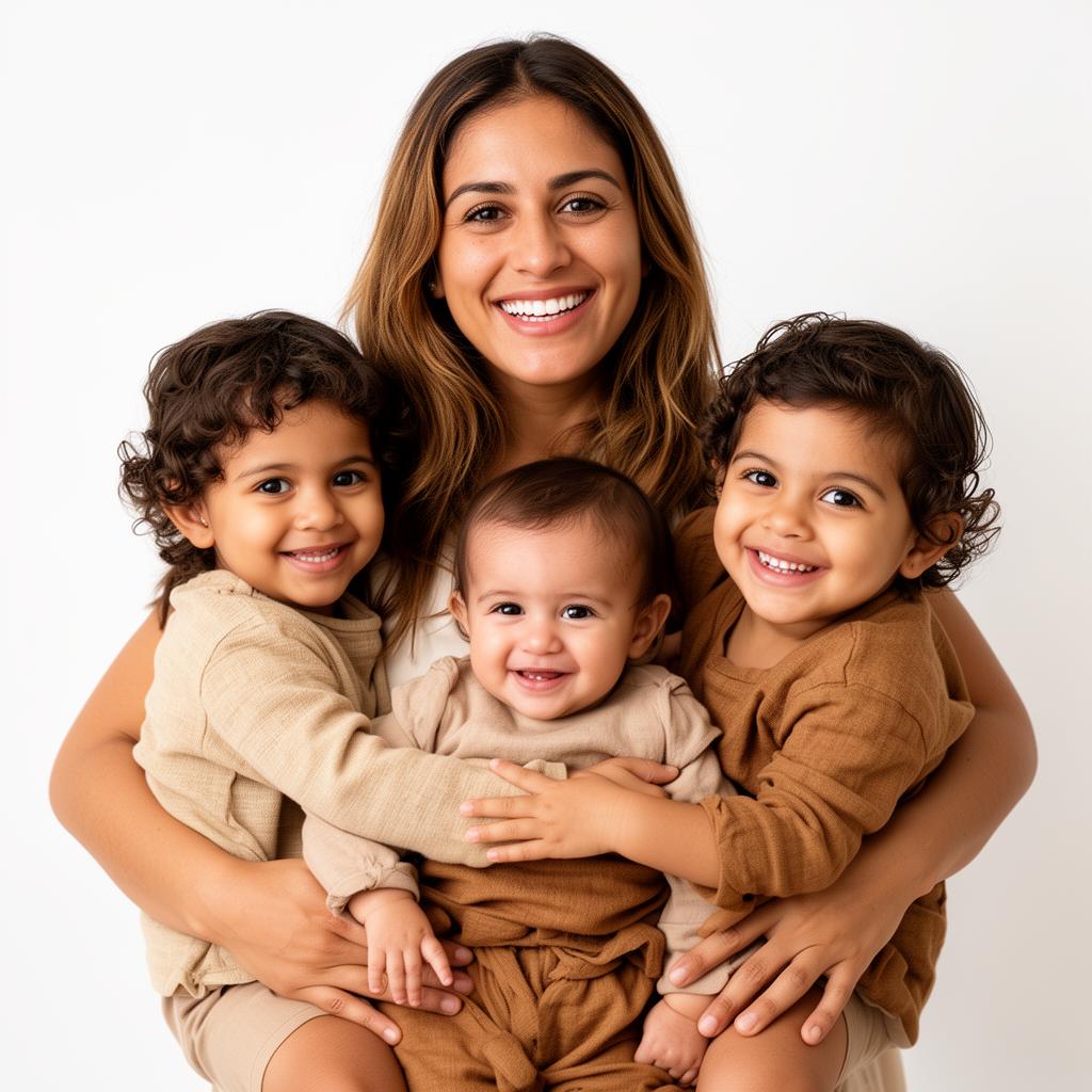 Aline Thaisa con su familia